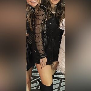 Black sequin Romper